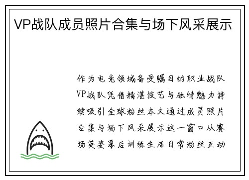 VP战队成员照片合集与场下风采展示